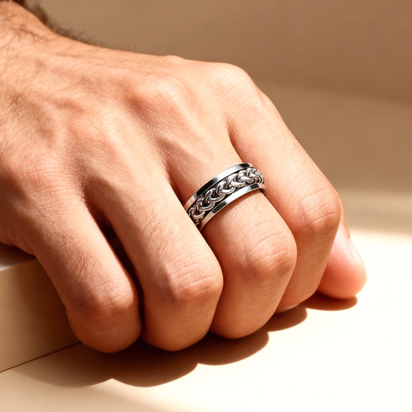 Silver Chain Ring Made Of Stainless Steel | Classy Men Collection