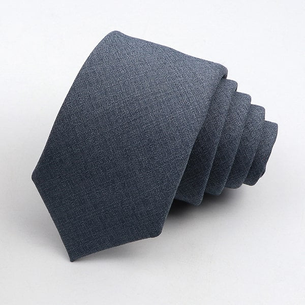 Solid dark grey skinny tie details
