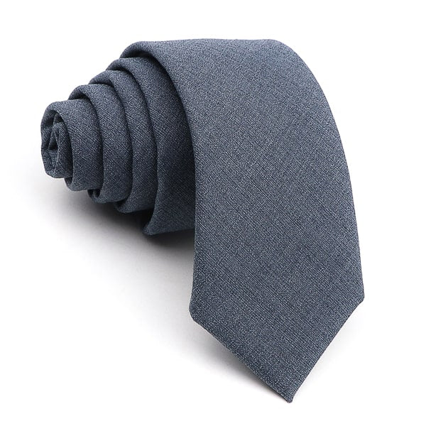 Solid dark grey skinny tie