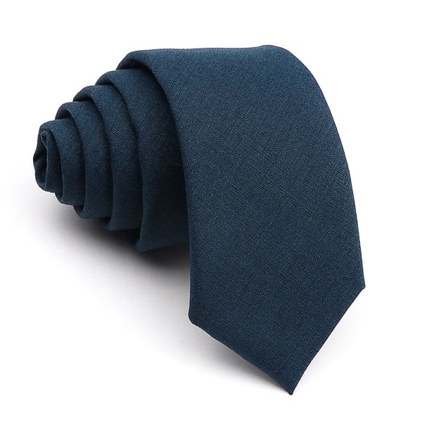 Solid dark teal skinny tie