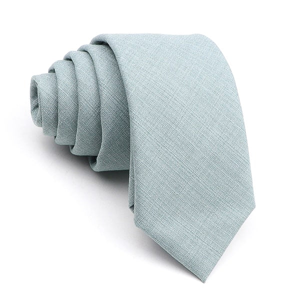 Solid sage green skinny tie