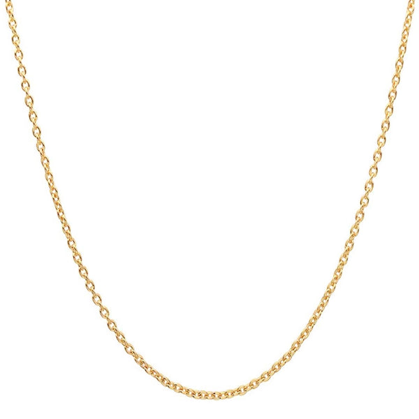 Classy Men 3mm Gold Rolo Chain Necklace