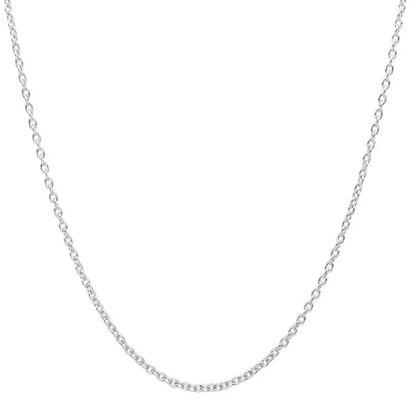 Classy Men 3mm Silver Rolo Chain Necklace