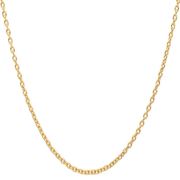 Classy Men 4mm Gold Rolo Chain Necklace