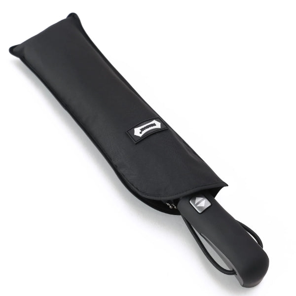 Black automatic windproof umbrella inside the protective cover
