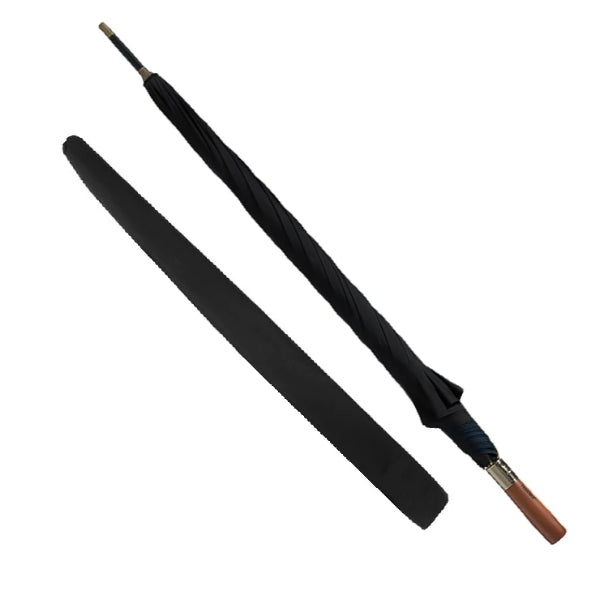 Black & blue strong wooden umbrella