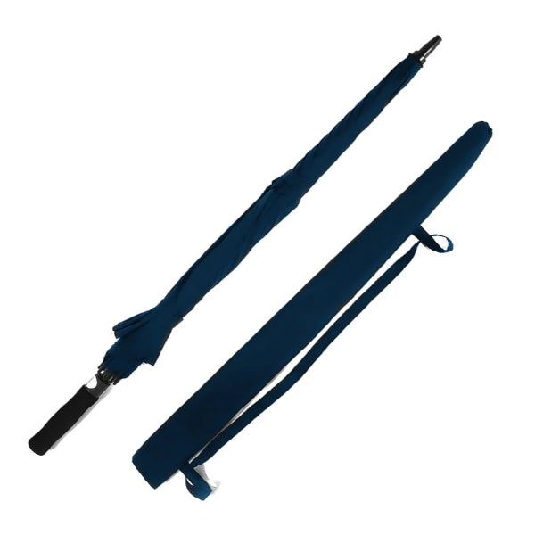 Blue large windproof umbrella