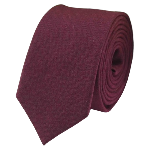 Classy Men Burgundy Cotton Necktie