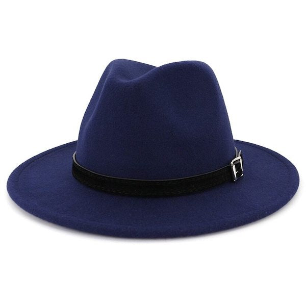 Classic Navy Blue Fedora