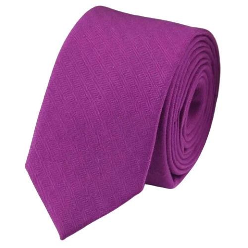 Classy Men Fuchsia Cotton Necktie