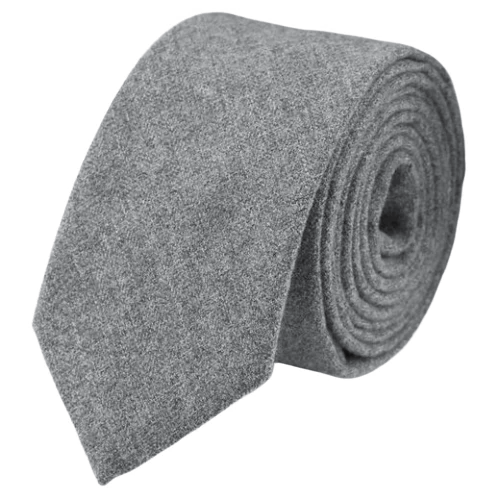 Classy Men Grey Cotton Necktie
