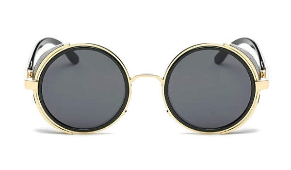 Classy Men Black & Gold Retro Side Shield Sunglasses - Classy Men Collection