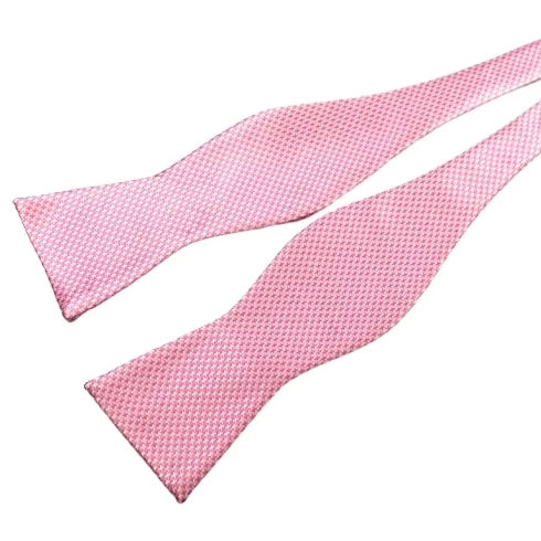 Classy Men Pink Silk Self-Tie Bow Tie