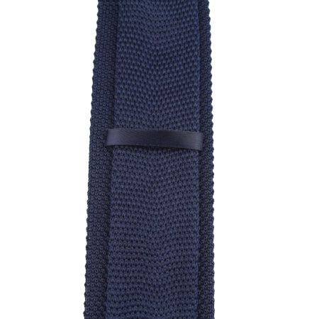 Classy Men Solid Navy Blue Knitted Tie