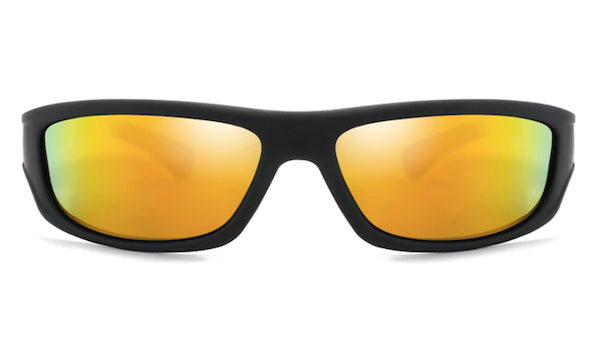 Orange Mirrored Sports Sunglasses