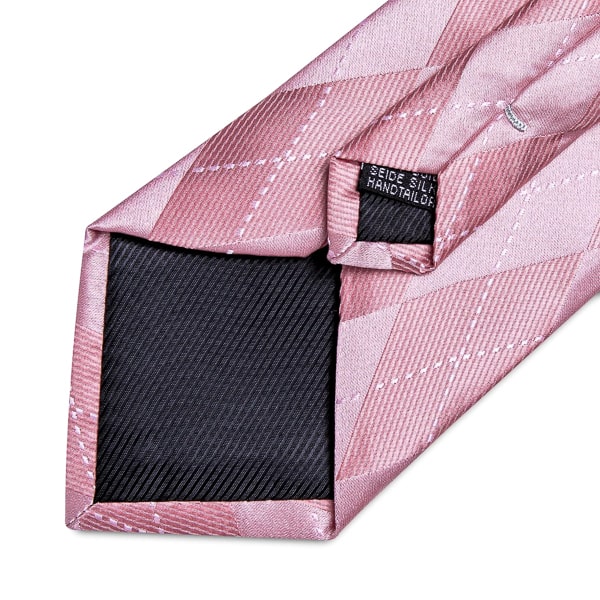 Pink argyle tie made of silk
