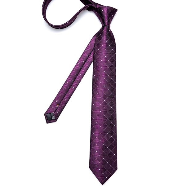 Purple polka dot silk necktie