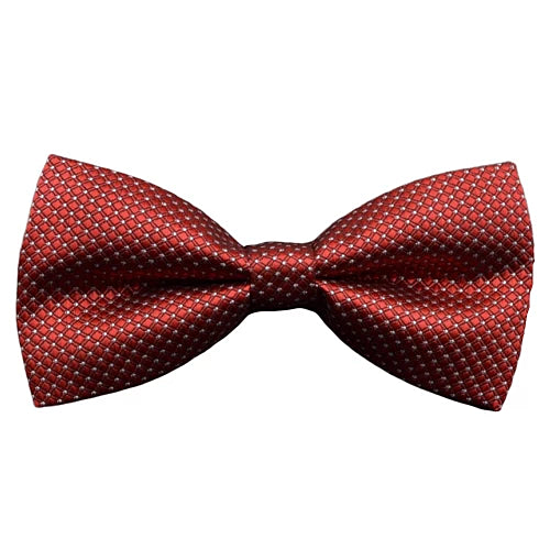 上品なメンズ レッド シルバー デラックス 事前に結ばれた蝶ネクタイ