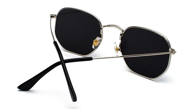 Silver Mirror Hexagonal Sunglasses For Men | Classy Men  display picture 3