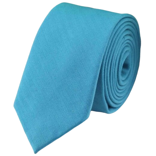 Classy Men Turquoise Cotton Necktie