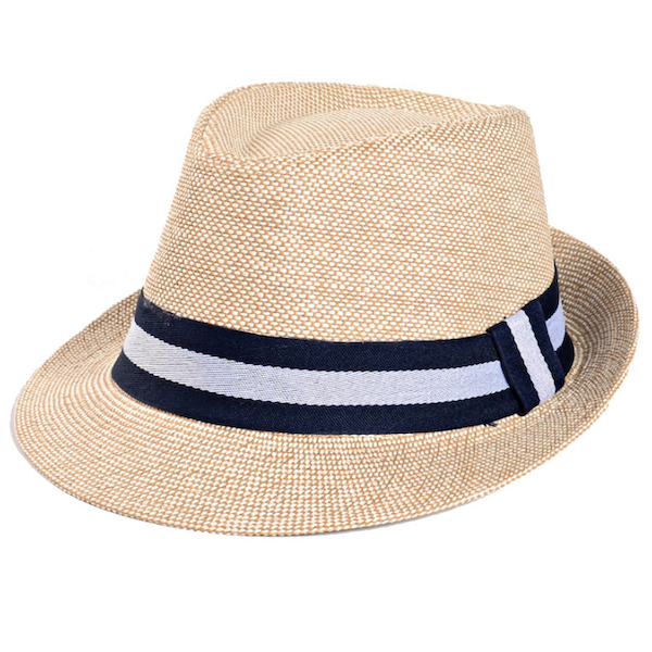 Fedora di paglia beige da uomo di classe