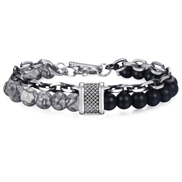 Classy Men Beaded Chain Bracelet - 6 Colors - Classy Men Collection