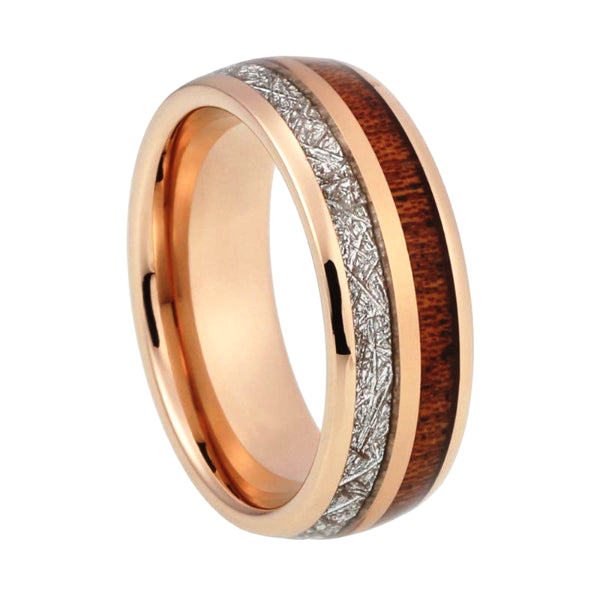 Classy Men Gold Twin Wood Ring - Classy Men Collection