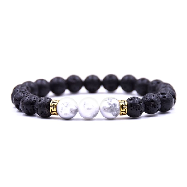 White lava stone bracelet