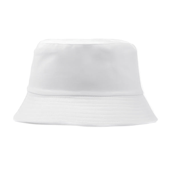 White bucket hat