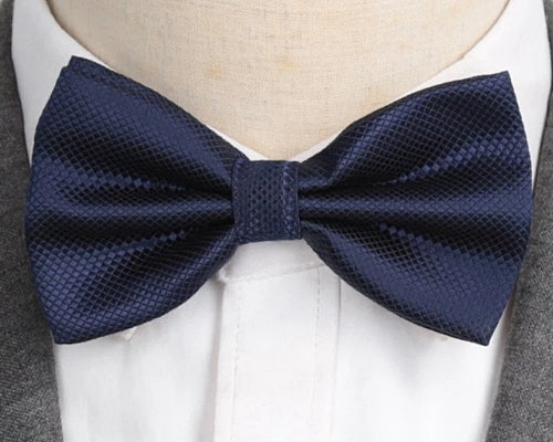 Classy Men Navy Blue Deluxe Pre-Tied Bow Tie