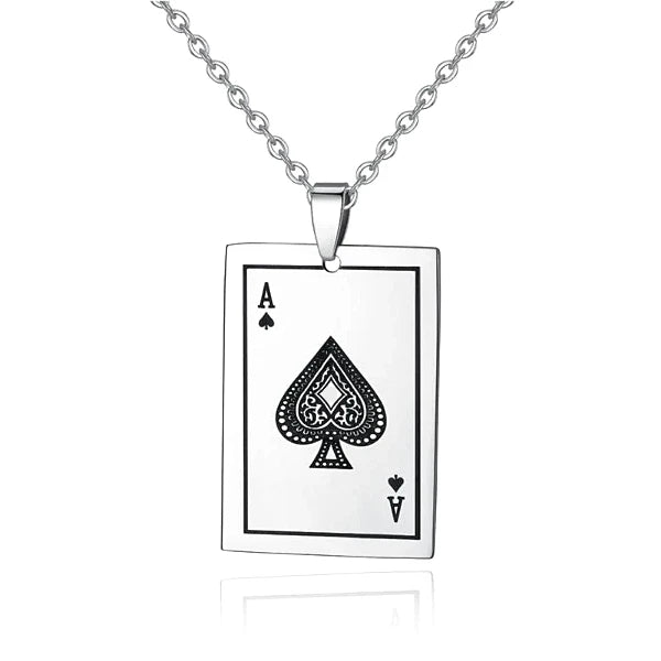 Ace Of Spades Pendant Necklace Made Of Stainless Steel Classy Men