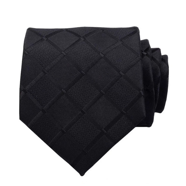 Classy Men Black Carbon Silk Necktie - Classy Men Collection