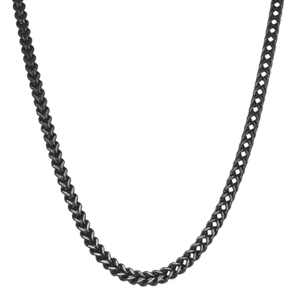 7.5mm Black Curb Chain Necklace