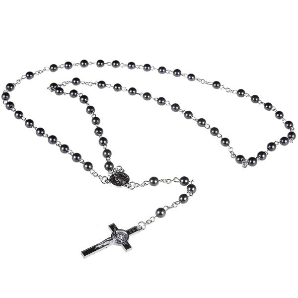 Collana con pendente rosario da uomo di classe