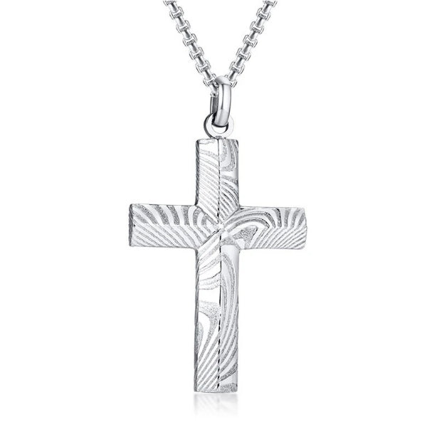 Damascus cross necklace Clearance