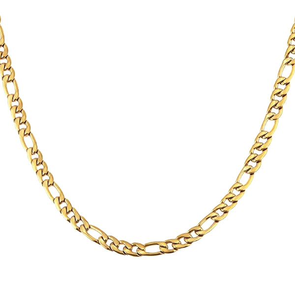 Classy Men 11mm Gold Figaro Chain Necklace