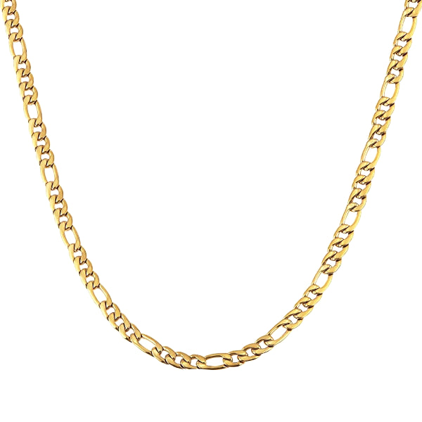 Classy Men 4.5mm Gold Figaro Chain Necklace