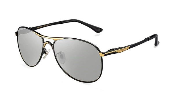 上品なメンズ フォトクロミック パイロット サングラス