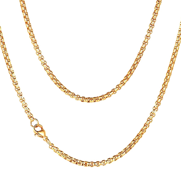 Collana a catena da uomo in oro di classe da 5 mm