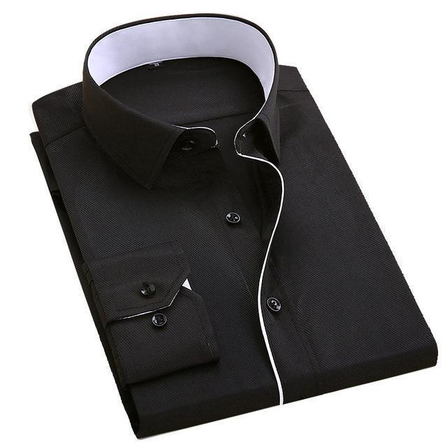 Formal Black Dress Shirt | Modern Fit | Sizes 38-48 - Classy Men Collection