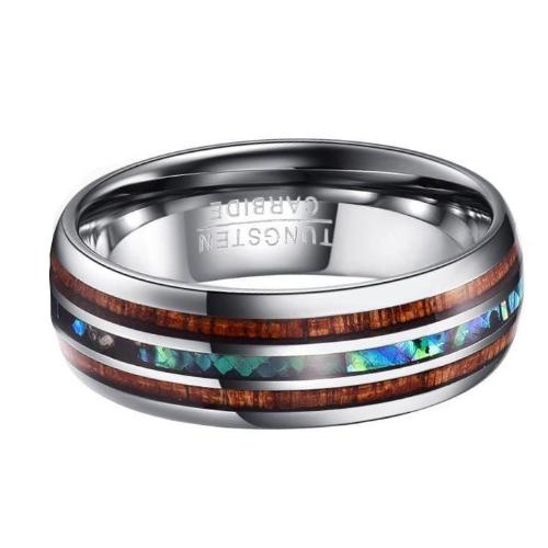 Classy Men Tungsten Koa Wood Ring - Classy Men Collection