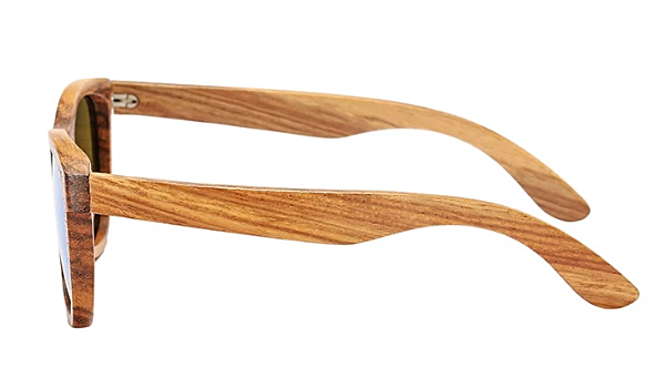Occhiali Da Sole In Legno Di Bambù Polarizzati KSVEREN – Quadrati Marroni Con Lenti A Specchio UV400 - Foto 3