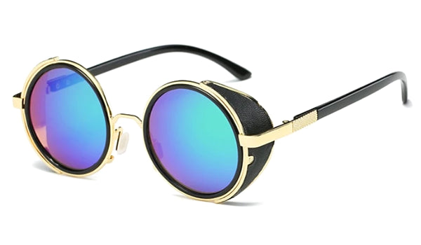 Classy Men Blue Retro Side Shield Sunglasses - Classy Men Collection