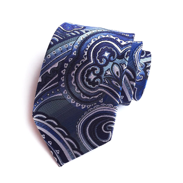 Classy Men Blue Silk Paisley Tie - Classy Men Collection