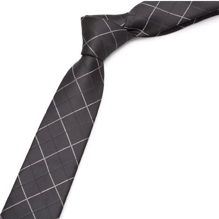 Classy Men Elegant Checkered Skinny Tie - Classy Men Collection