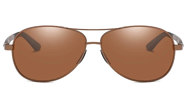 Classy Men Brown Polarized Pilot Sunglasses - Classy Men Collection