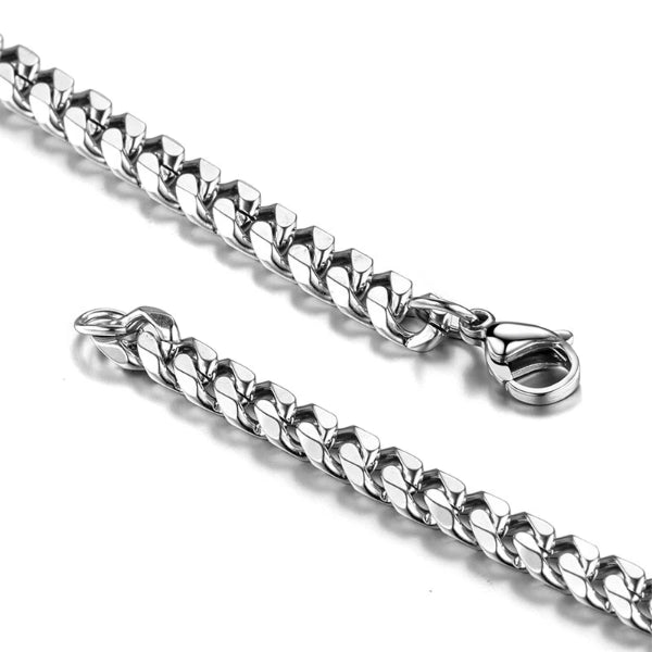 Classy Men 3.5mm Silver Curb Chain Necklace
