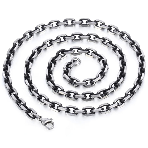 Classy Men 6mm Antique Cable Chain Necklace