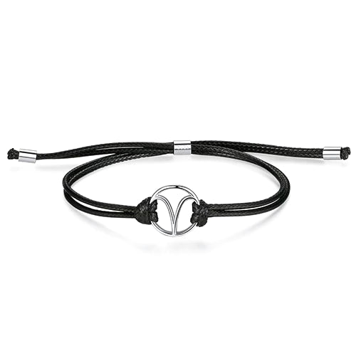 上品な男性の牡羊座 925 シルバー星座ブレスレット