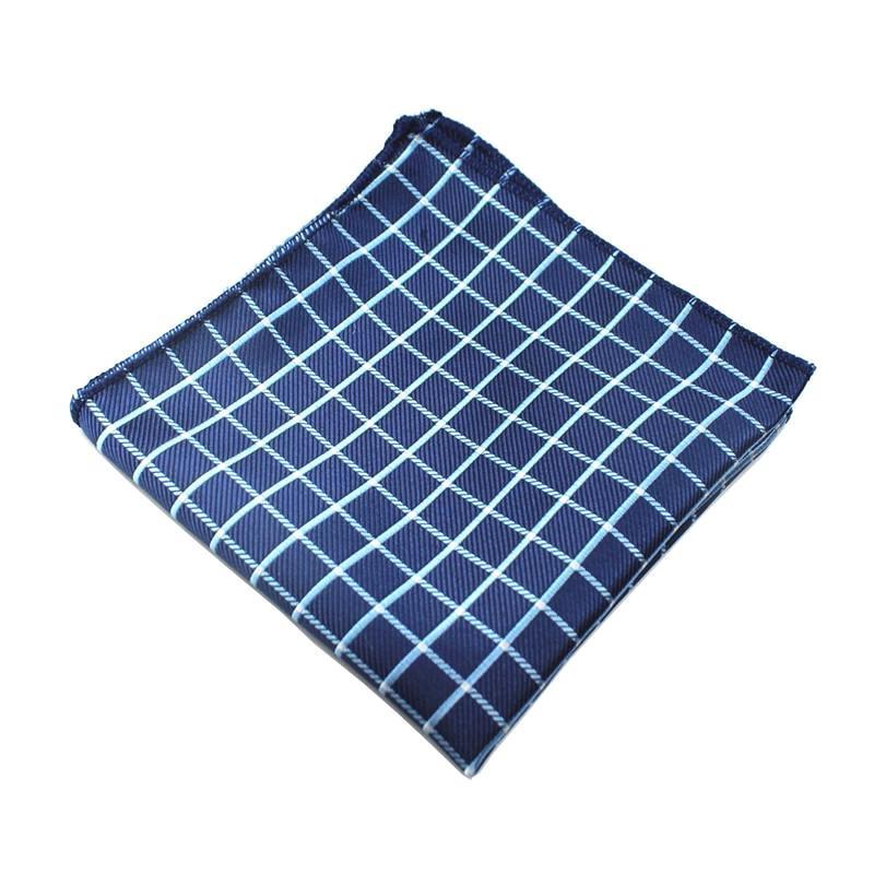 Classy Men Pocket Square Blue Squared - Classy Men Collection